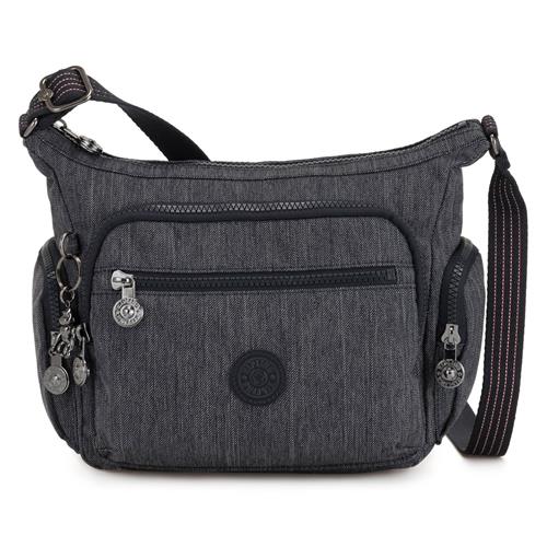 KIPLING Skuldertaske 'Peppery Gabbie S '  basalgrå / sort