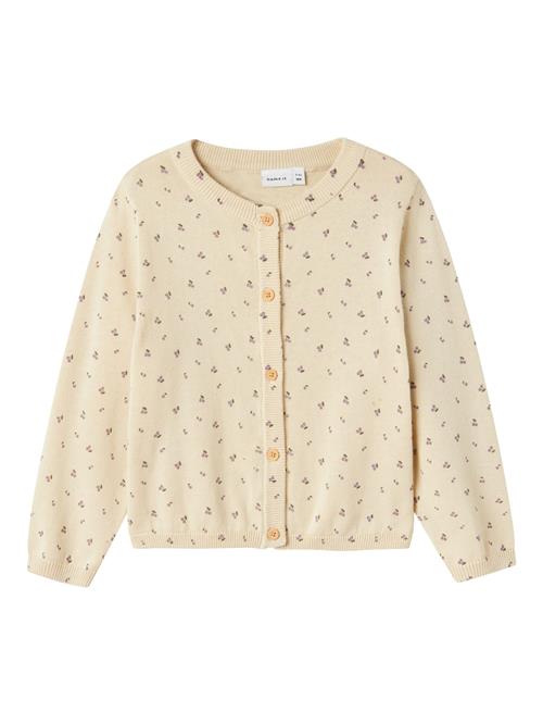 NAME IT Cardigan 'NMFBASINE'  beige / grøn / lilla