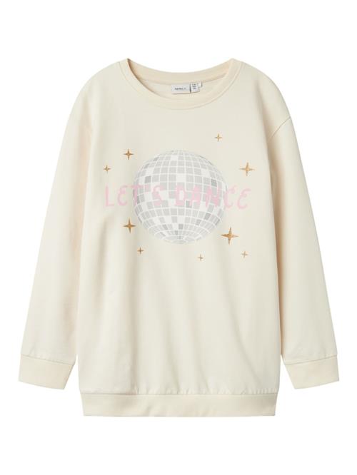 NAME IT Sweatshirt 'NKFBARRIA'  beige / guld / sølvgrå / hvid