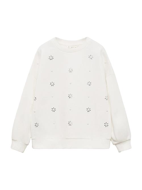 MANGO KIDS Sweatshirt 'PEARLS'  offwhite