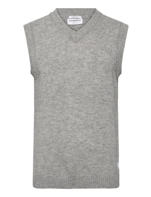 Lambswool V-Neck Slipover Lindbergh Grey