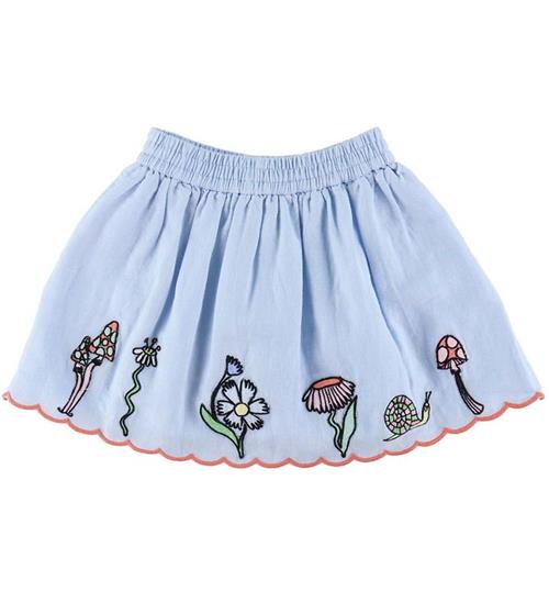 Se Stella McCartney Kids Nederdel - LyseblÃ¥ m. Broderi ved KidsWorld