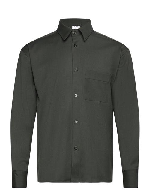 Filippa K Boxy Wool Twill Shirt Filippa K Khaki