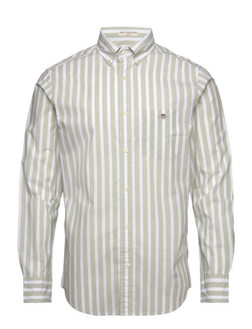 GANT Reg Wide Poplin Stripe Shirt GANT Green