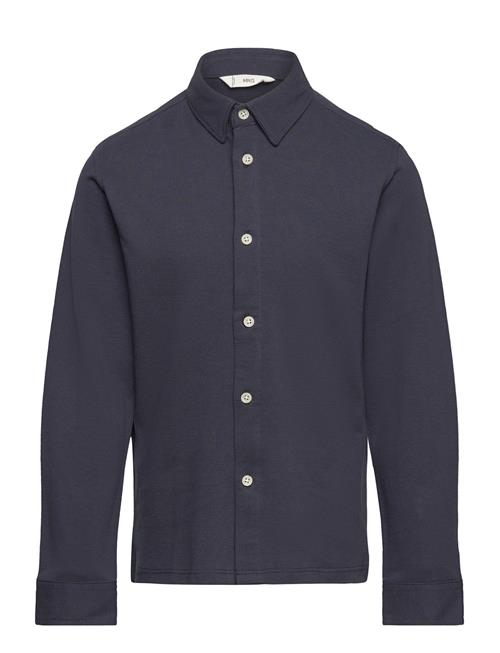 Mango Cotton Shirt Mango Navy