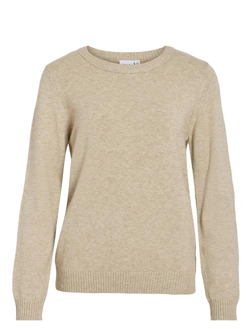 Viril O-Neck L/S Knit Top Vila Beige