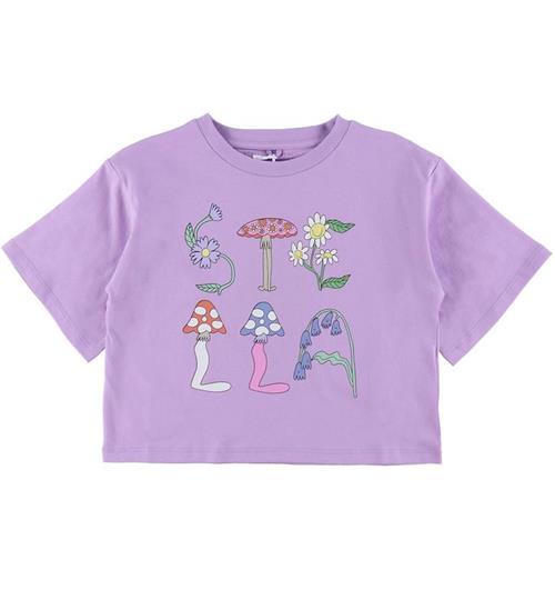 Stella McCartney Kids T-shirt - Cropped - Lilla m. Bomster