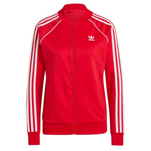 ADIDAS ORIGINALS Sweatjakke 'Adicolor Classics'  brandrød / hvid