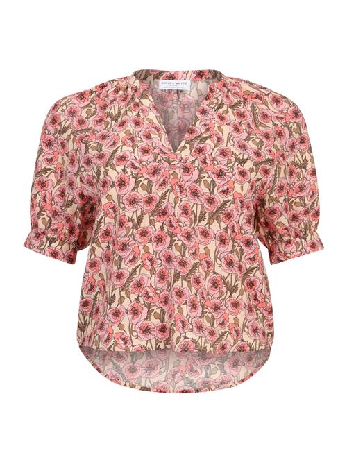 Lindex Bluse 'Maja'  beige / grøn / orange / pink