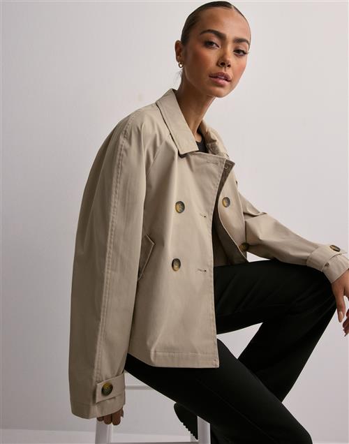 Se Only - Beige - Onlapril Short Trenchcoat Otw Noos ved Nelly