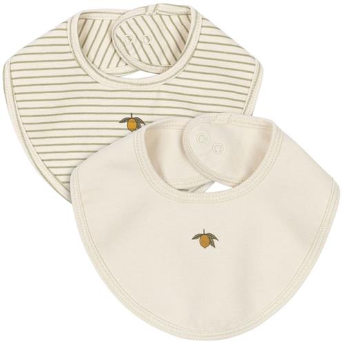 Konges Sløjd Basic 2-Pack Hagesmæk Tea Stripe | Beige | 0