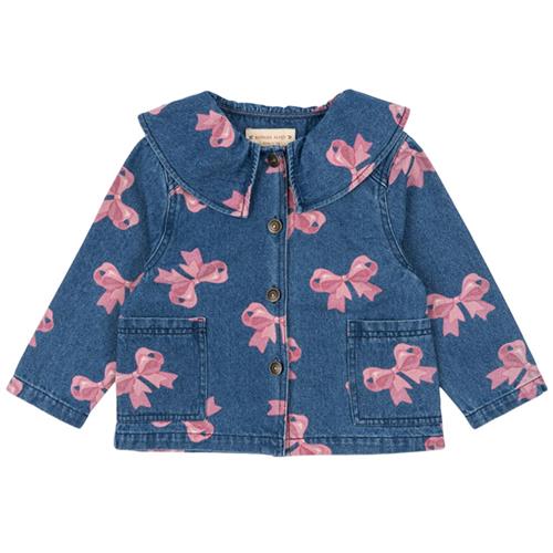 Se Konges Sløjd GOTS Magot Jakke Med Krave Bella Bow | Blå | 4 years ved Babyshop