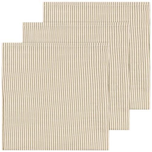 Konges Sløjd GOTS 3-Pack Muslin-klud Tea Stripe One Size      Unisex