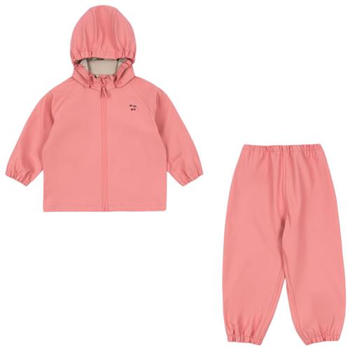 Se Konges Sløjd Plainy Regntøjssæt Peach Blossom | Lyserød | 12 months ved Babyshop