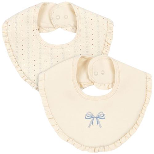 Konges Sløjd Basic 2-Pack Frill Hagesmæk Fete De Fleur Seedpearl |  | 0