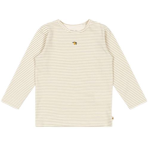 Konges Sløjd GOTS Basic Langærmet Top Tea Stripe | Beige | 3 years