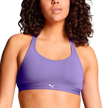 Puma Bh Crossback Padded Sporty Top Lilla polyamid Large Dame