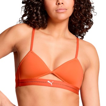 Puma Cut Out Triangle Top Orange polyamid X-Small Dame