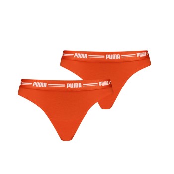 Puma Trusser 2P Logo Waistband String Orange Small Dame