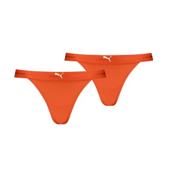 Puma Trusser 2P Tanga String Orange polyamid Small Dame