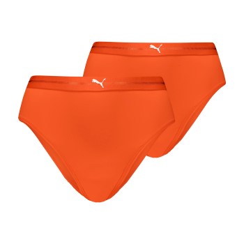 Puma Trusser 2P Women High Waist Brazilian Briefs Orange polyamid Medium Dame