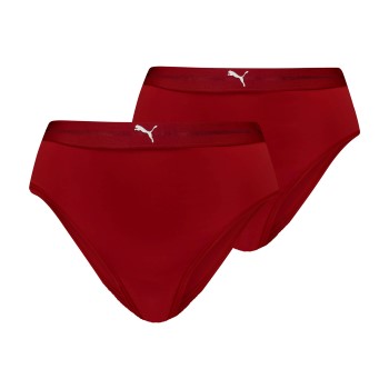 Puma Trusser 2P Women High Waist Brazilian Briefs Mørkrørd polyamid Large Dame