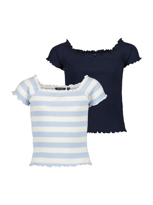 Se BLUE SEVEN Bluser & t-shirts  navy / lyseblå / hvid ved About You