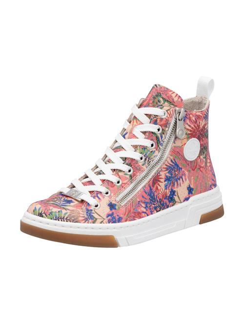 Se Rieker Sneaker high  koboltblåt / lime / rosé / gammelrosa ved About You