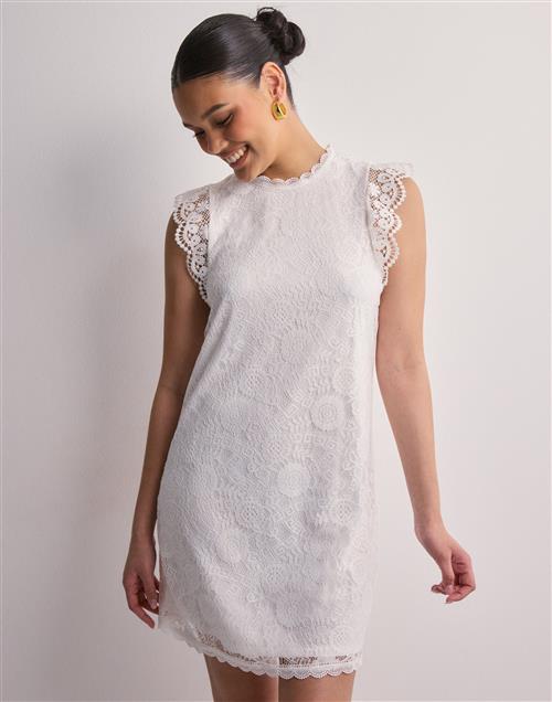 Pieces - Hvid - Pcolline Sl Lace Dress Noos