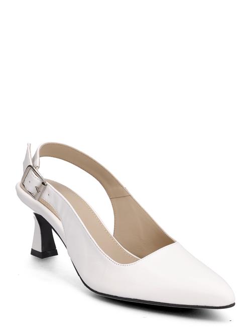 Selected Femme Slfkim Leather Slingback Selected Femme White