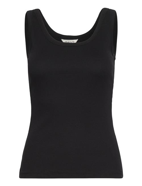 Slim Ribbed Tank Top GANT Black