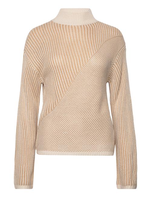 Vidubline L/S Highneck Knit Top Vila Beige