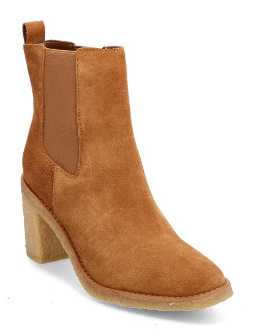 Lauren Ralph Lauren Marianna Water-Repellent Suede Bootie Lauren Ralph Lauren Brown