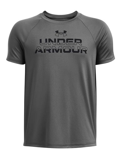 Se Ua Tech Split Wordmark Ss Under Armour Grey ved Booztlet