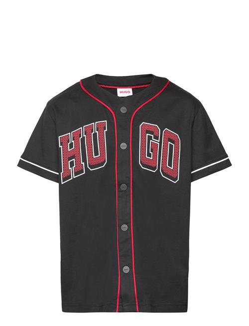 Short Sleeve Shirt Hugo Kids Black