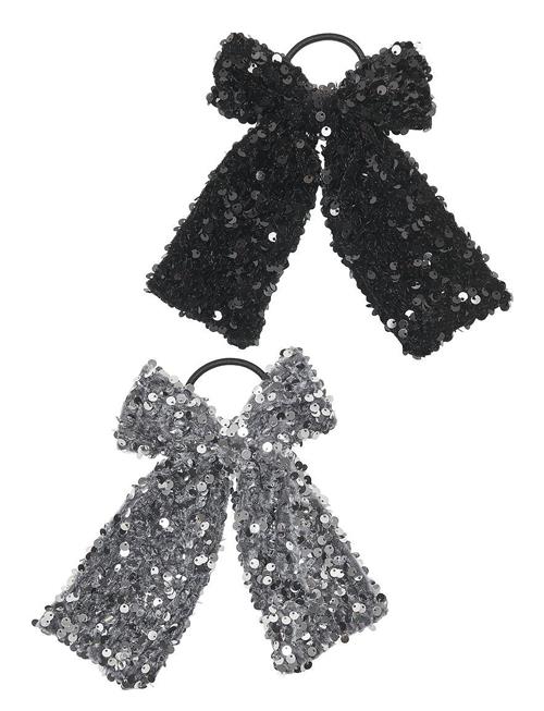 Kogshy Glitter Bow 2-Pack Elastics Acc Kids Only Silver