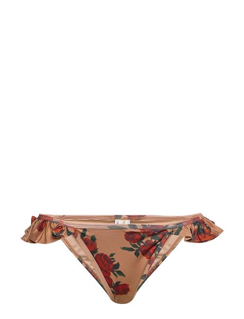 Rita Bikini Briefs Warm Beige Underprotection Patterned