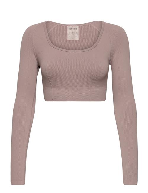 Se Luxe Seamless Crop Long Sleeve Aim´n Purple ved Booztlet