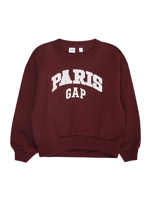 Se GAP Sweatshirt 'V-CITY'  burgunder / hvid ved About You