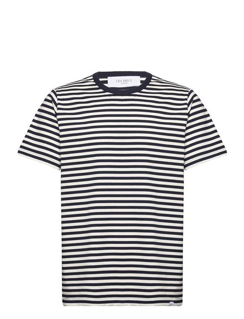 Les Deux Adrian Stripe T-Shirt Les Deux Navy