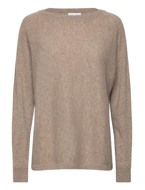 Boat Neck Loose Sweater Davida Cashmere Beige