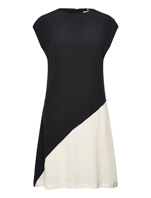 Tommy Hilfiger Viscose Blocked Knee Dress Tommy Hilfiger Black