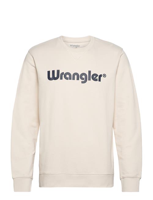 Wrangler Logo Crew Sweat Wrangler Cream