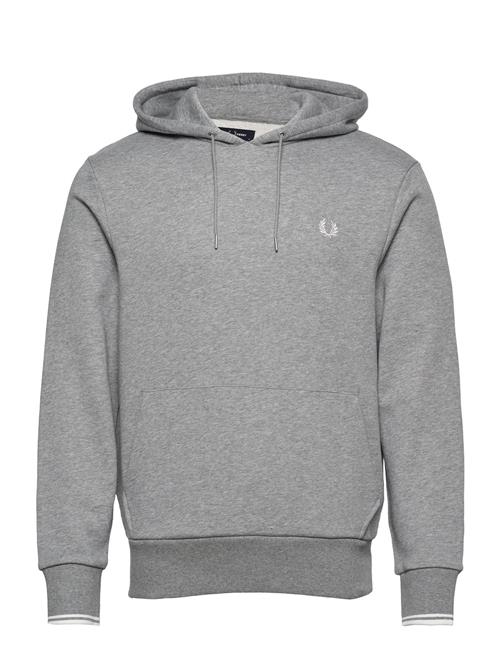 Fred Perry Tipped Hooded Sweatsh Fred Perry Grey