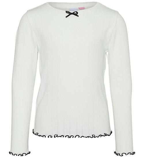 Vero Moda Girl Bluse - VmJulietta - Snow White/Black Contrast