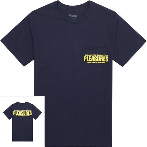 Pleasures Now Staff Pocket Tee Navy