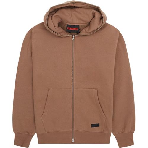 Pleasures Now Dragon Zip Hoodie Sweat Shirt Brown