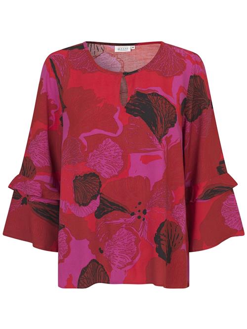 Masai Bluse 'MaBimelda'  pink / rød / sort