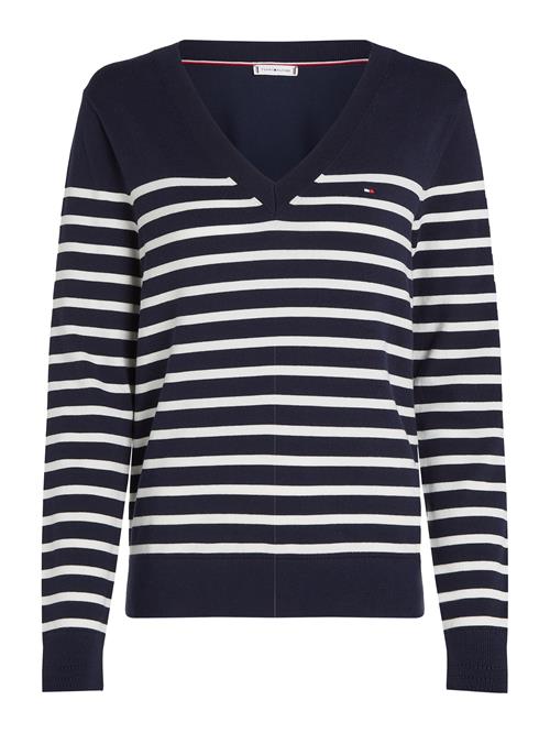 TOMMY HILFIGER Pullover  blå / hvid