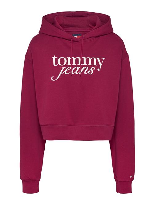 Se Tommy Jeans Sweatshirt  vinrød / hvid ved About You